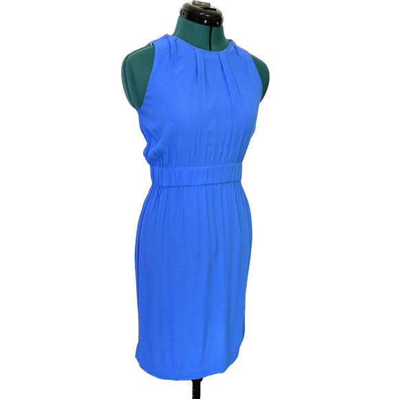 Kate Spade Carlie Elastic Waist Crepe Mini Sheath‎ Dress Blue Size 2 - Picture 2 of 10